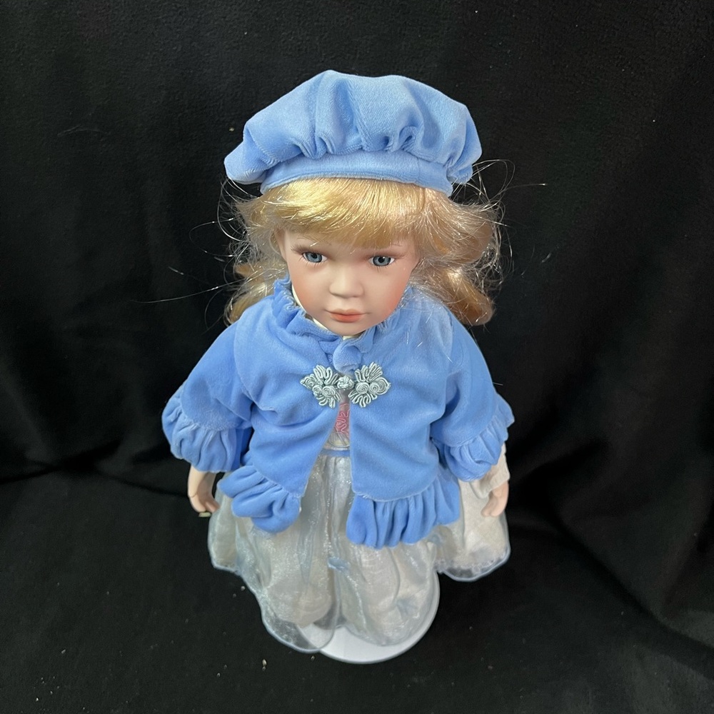 The Heritage Signature Collection 18"  Porcelain Doll with stand
